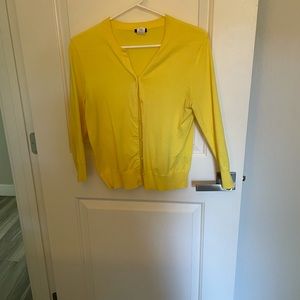 J. Crew Yellow Cardigan